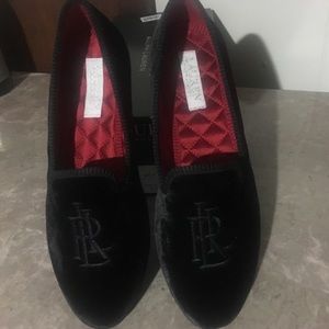 Ralph Lauren Black Velvet Coleena Loafer